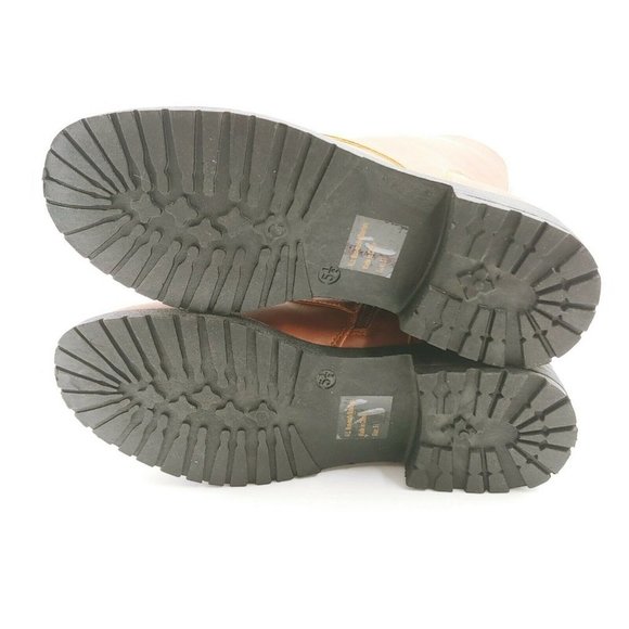 Wild Diva Lounge Tasha 04 Combat Boots Cognac New - Picture 4 of 10